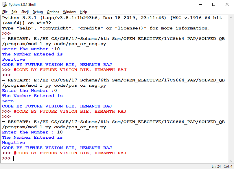 ANSWER SCRIPT - 17CS664 - PYTHON APPLICATION PROGRAMMING