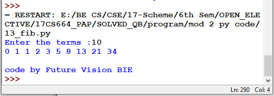 FIBONACCI Output