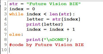 Traversal using While Statement