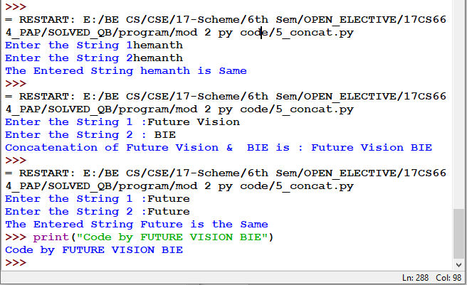 Fig 5.2: Output for Fig 5.1