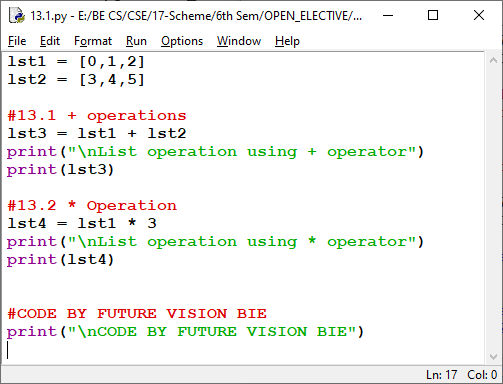 List Operations