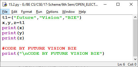 Assignment to variable